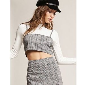 NWT Forever 21 Plaid Crop Top